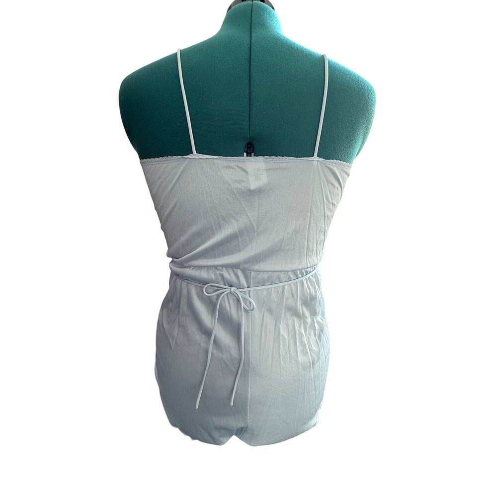 Vintage Light Blue Satin Lace Lingerie Set Medium Texsheen Cinema Etoile - Picture 6 of 16